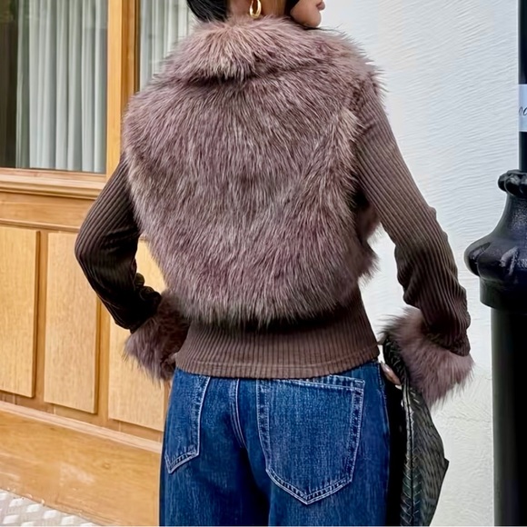 NWOT Faux Fur Streetwear Jacket - Picture 4 of 13